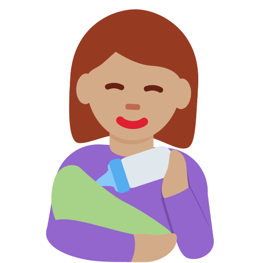 Woman Feeding Baby Medium Skin Tone