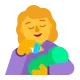 Woman Feeding Baby Flat