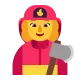 Woman Firefighter Flat