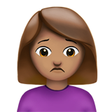 woman frowning: medium skin tone