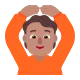 woman gesturing OK: medium skin tone Flat