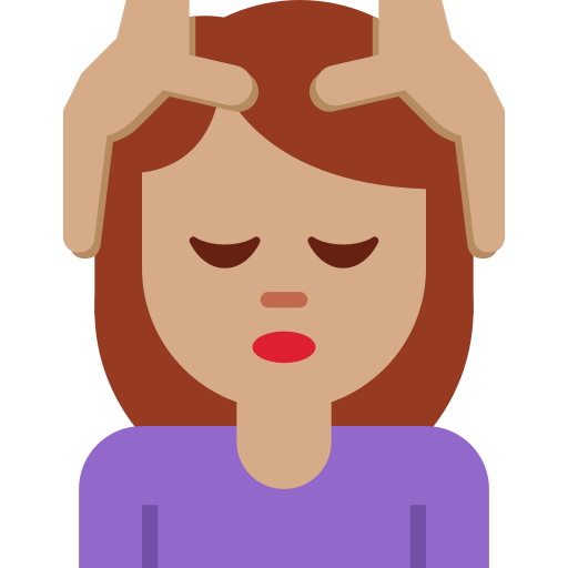 woman getting massage: medium skin tone