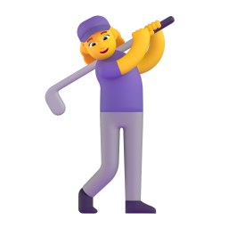 Woman Golfing 3D
