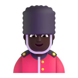 woman guard: dark skin tone 3D