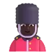 woman guard: dark skin tone Color
