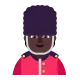 woman guard: dark skin tone Flat