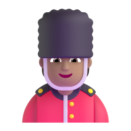 woman guard: medium skin tone 3D