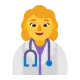 Woman Health Worker Flat