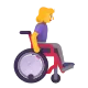 Woman in Manual Wheelchair Facing Right Color