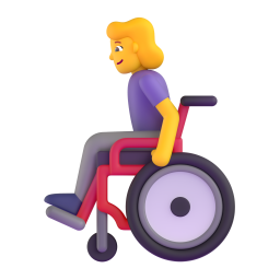 Woman in Manual Wheelchair 3D