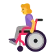 Woman in Manual Wheelchair Flat