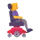 Woman in Motorized Wheelchair Facing Right Color