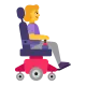 Woman in Motorized Wheelchair Facing Right Flat