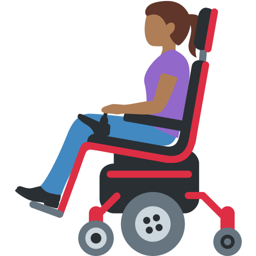Woman In Motorized Wheelchair Medium Dark Skin Tone
