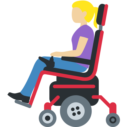 Woman In Motorized Wheelchair Medium Light Skin Tone