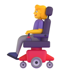 Woman in Motorized Wheelchair 3D