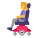 Woman in Motorized Wheelchair Flat
