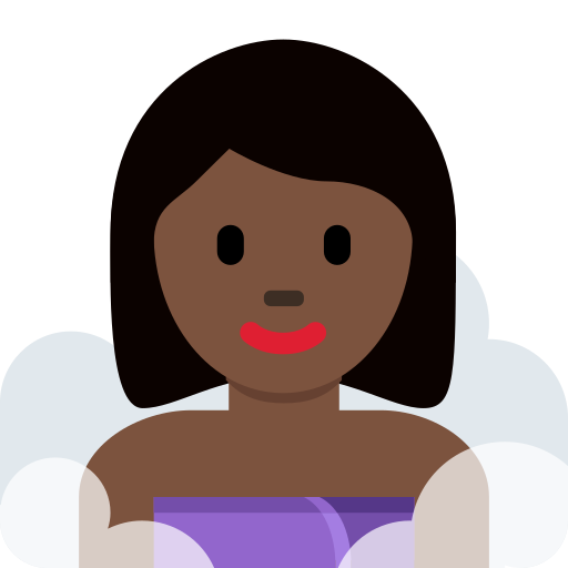 Woman In Steamy Room Dark Skin Tone