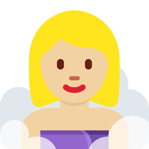 Woman In Steamy Room Medium Light Skin Tone