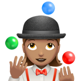 woman juggling: medium skin tone