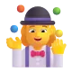 Woman Juggling Color