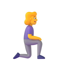 Woman Kneeling Facing Right 3D