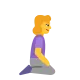 Woman Kneeling Facing Right Flat