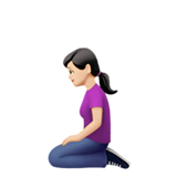 Woman Kneeling Light Skin Tone Apple Emoji