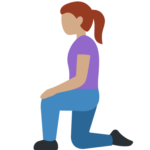 Woman Kneeling Medium Skin Tone