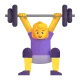 Woman Lifting Weights Color