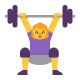 Woman Lifting Weights Flat