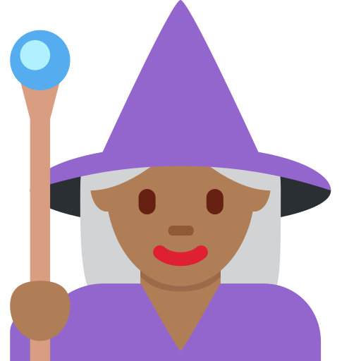 Woman Mage Medium Dark Skin Tone