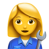 Woman Mechanic Apple Emoji