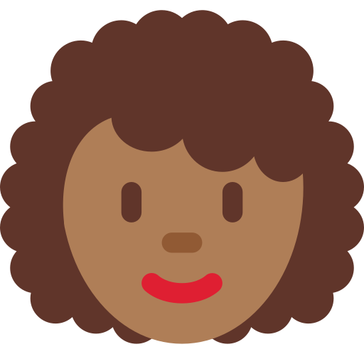 Woman Medium Dark Skin Tone Curly Hair