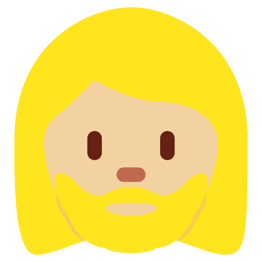 Woman Medium Light Skin Tone Beard