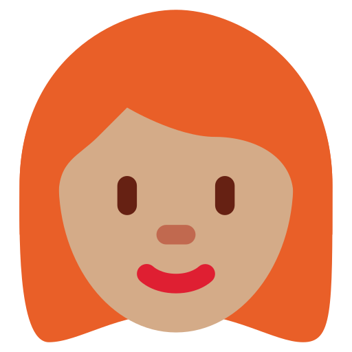 Woman Medium Skin Tone Red Hair