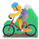 Woman Mountain Biking Color