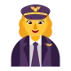 Woman Pilot Flat