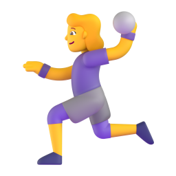 Woman Playing Handball 3D