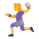 Woman Playing Handball Color