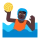 woman playing water polo: dark skin tone Flat