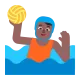 woman playing water polo: medium-dark skin tone Flat
