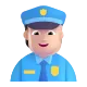 woman police officer: medium-light skin tone Color