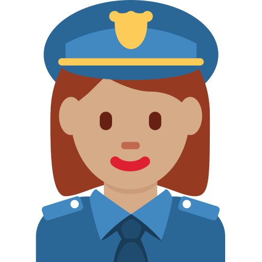 woman police officer: medium skin tone