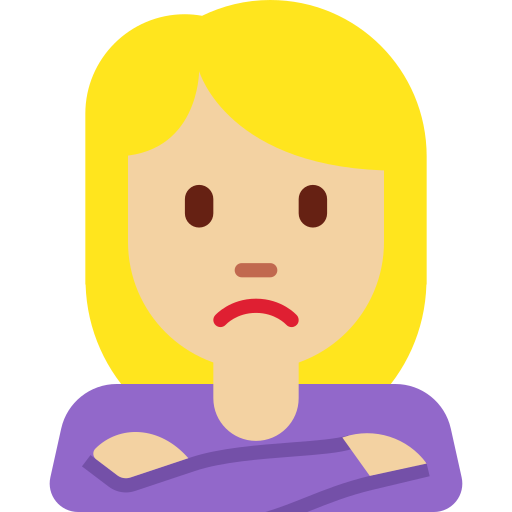 woman pouting: medium-light skin tone