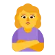 Woman Pouting Flat
