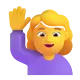 Woman Raising Hand Color