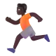 woman running: dark skin tone Color