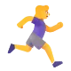 Woman Running Facing Right Color