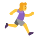 Woman Running Facing Right Flat